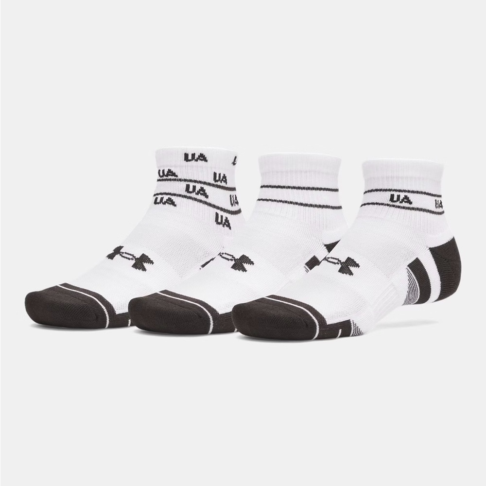 Under Armour Men’s 3-Pack Cushioned Quarter Socks New